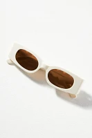 Rectangle Wavy Temple Sunglasses