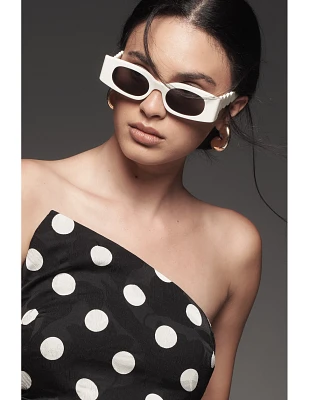 Rectangle Wavy Temple Sunglasses