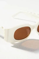 Rectangle Wavy Temple Sunglasses