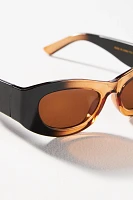 Rectangle Wrapped Ombré Sunglasses