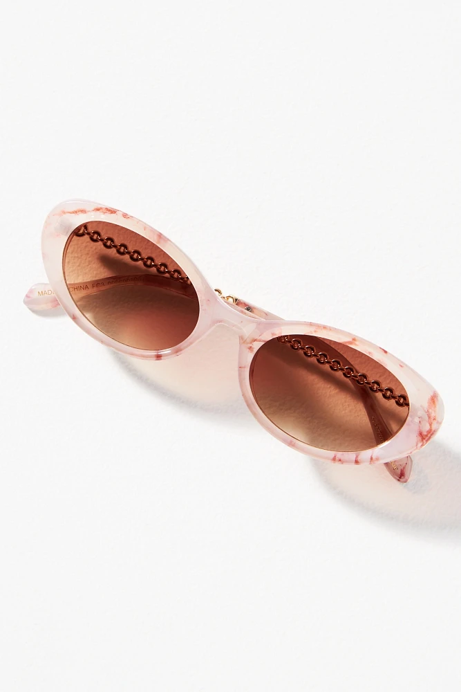 Oval Tortoise Sunglasses