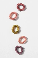 TELETIES Tiny Coil Hair Ties, Set of 5