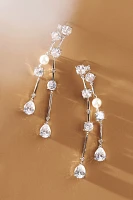 Shashi Jones Crystal & Pearl Drop Earrings