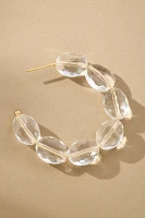 Swan Lake Beaded Hoop Earrings