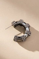 Small Spaced Crystal Hoops