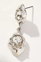 Molten Crystal Double Drop Earrings