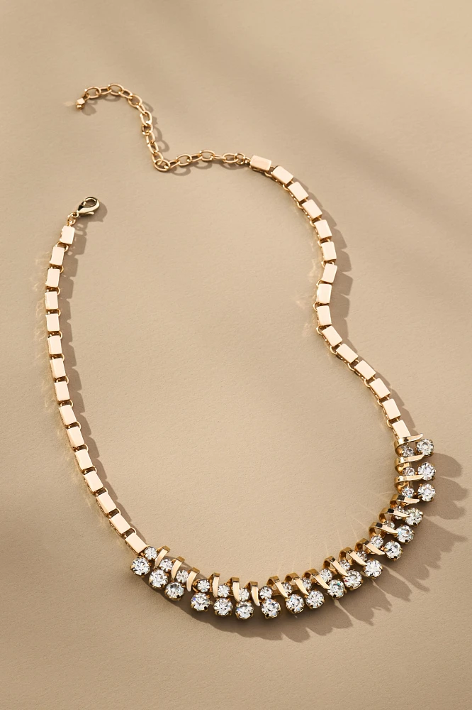 Multi Crystal Collar Necklace