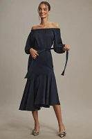 Sachin & Babi Kai Off-The-Shoulder Long-Sleeve Maxi Dress