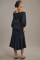 Sachin & Babi Kai Off-The-Shoulder Long-Sleeve Maxi Dress