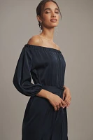 Sachin & Babi Kai Off-The-Shoulder Long-Sleeve Maxi Dress