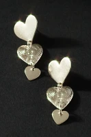 Elizabeth Cole Hearty Drop Earrings