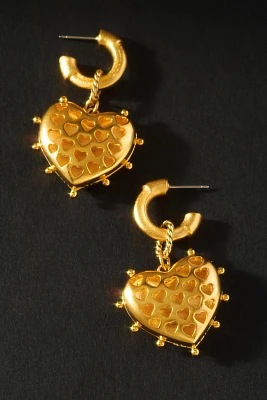 Elizabeth Cole Darlene Heart Drop Earrings