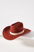 San Diego Hat Co. Braid-Trim Wool Rancher