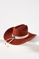 San Diego Hat Co. Braid-Trim Wool Rancher