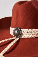 San Diego Hat Co. Braid-Trim Wool Rancher