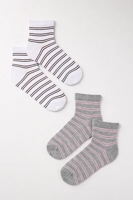 By Anthropologie Stripe Trouser Socks, Set of 2