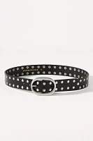 Studded Oval Buckle Belt