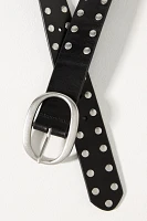 Studded Oval Buckle Belt