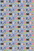 Rachel Antonoff Sardine Tins Peel-and-Stick Wallpaper