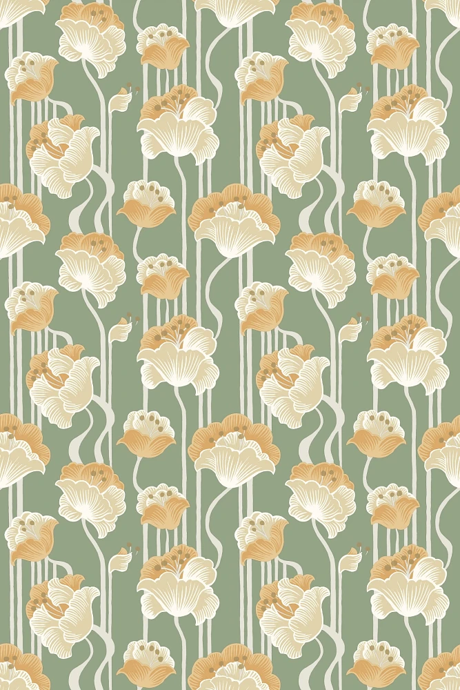 Mirth Studio Shirley Deco Floral Peel-and-Stick Wallpaper