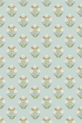 Sophie Floral Medallion Wallpaper