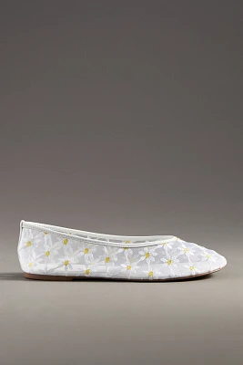 Maeve Embroidered Mesh Flats