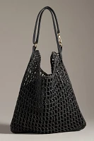 Mesh Raffia Shoulder Bag