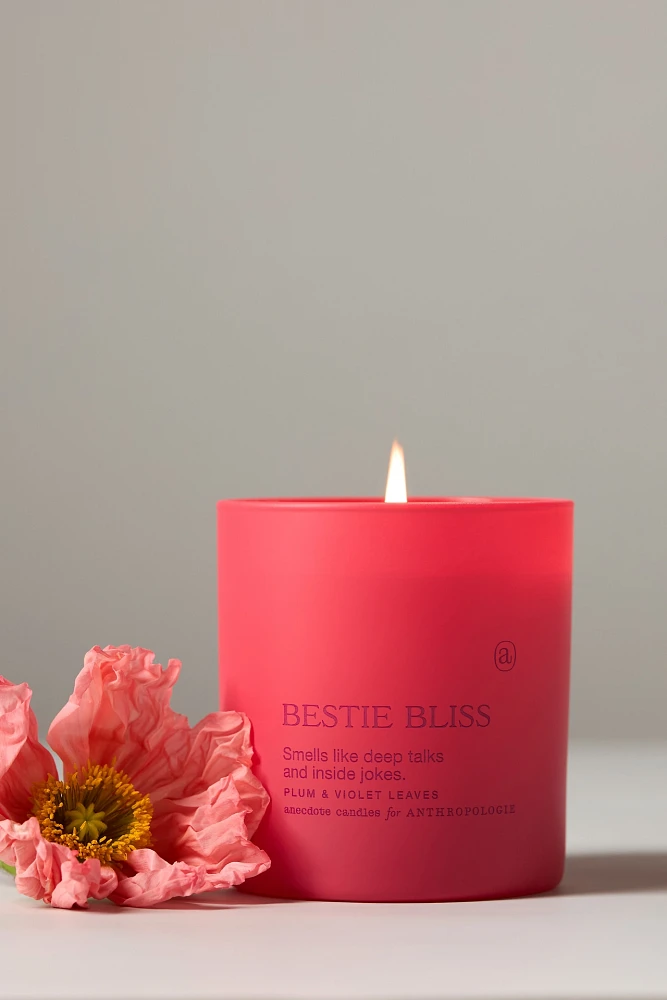 Anecdote Bestie Bliss Plum & Violet Leaves Glass Candle