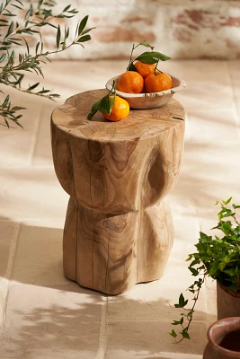 Teak Root Hourglass Stool