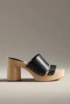 Silent D Leann Wood-Bottom Sandals