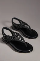 Silent D Crochet Thong Sandals