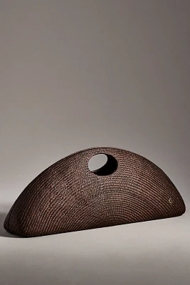 Aranaz Amor 2 Medium Woven Straw Clutch