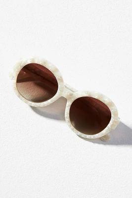 Pearl Shell Circle Sunglasses