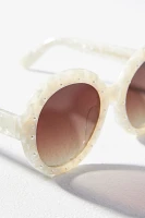Pearl Shell Circle Sunglasses