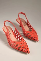 Bibi Lou Caged Slingback Kitten Heels