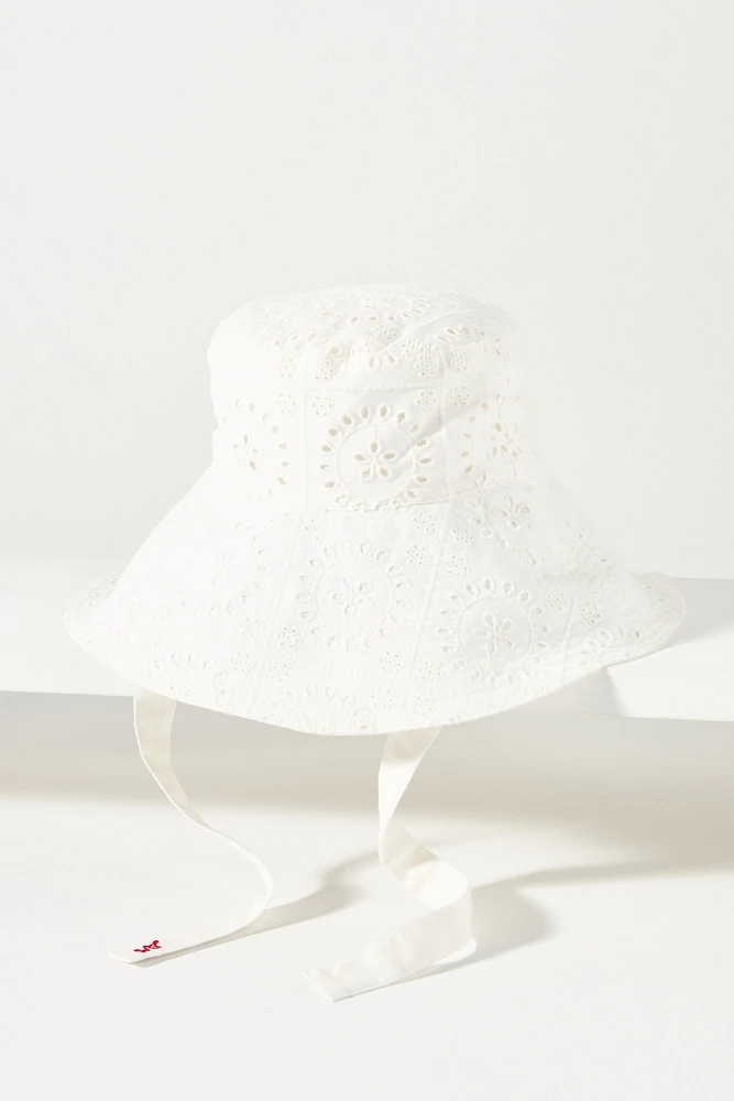 Damson Madder Lilian Broderie Bucket Hat