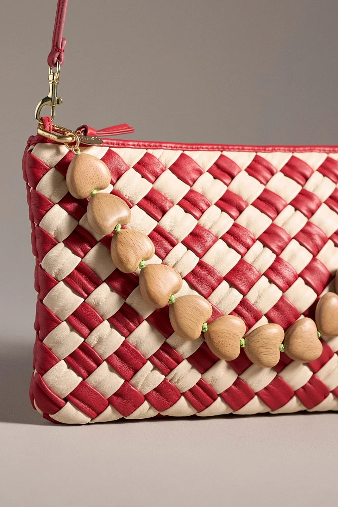 Clare V. Wood Heart Collar Shortie Bag Strap