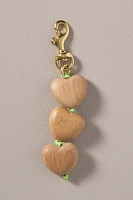 Clare V. Wood Heart Bag Charm