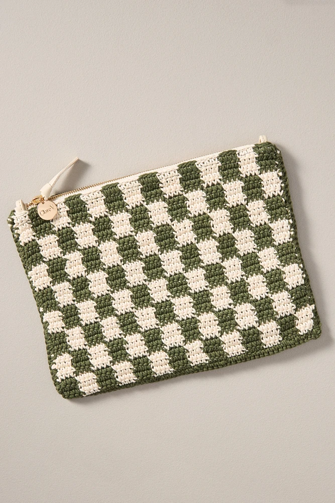 Clare V. Woven Flat Clutch