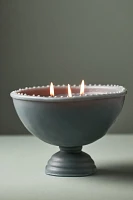 Pedestal Bowl Unscented Shaped Wax Candle