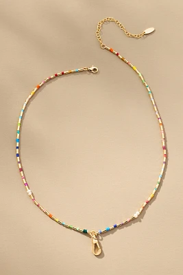 Rainbow Bead Charm Necklace