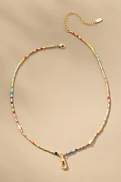 Rainbow Bead Charm Necklace