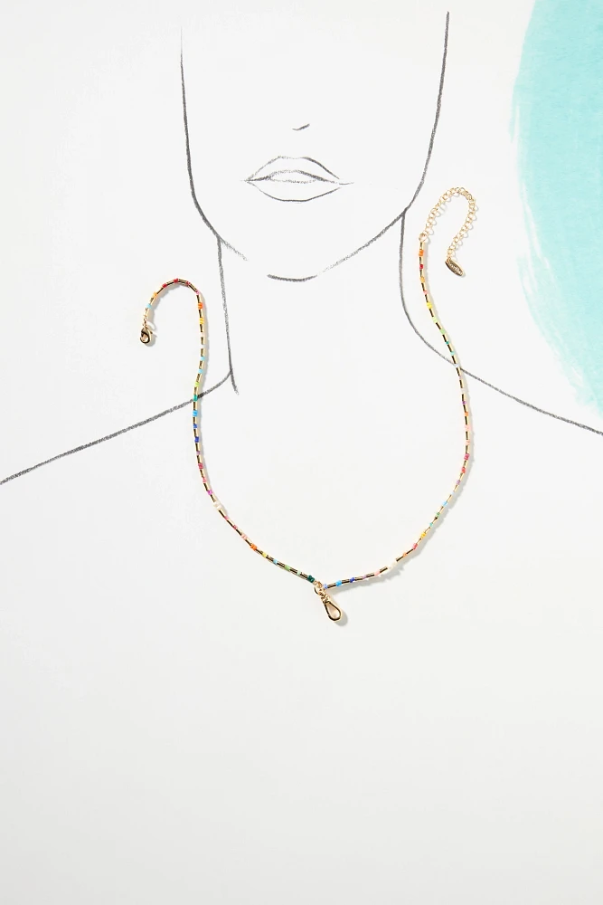 Rainbow Bead Charm Necklace