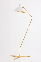 Mayotte Large Offset Brass Floor Lamp