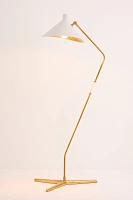 Mayotte Large Offset Brass Floor Lamp