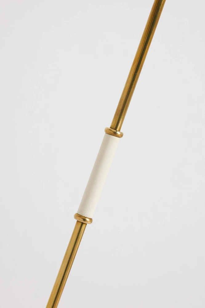 Mayotte Large Offset Brass Floor Lamp