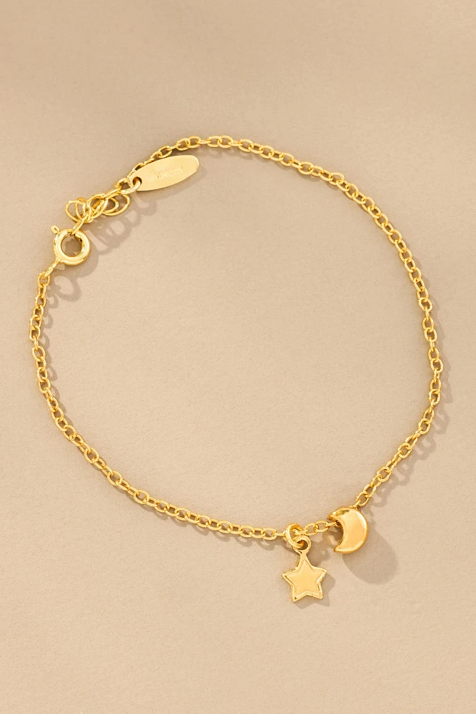 Hermina Athens Tiny Moon & Star Bracelet