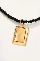 Hermina Athens Angel Rectangular Charm Necklace