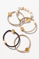 By Lilla Caviar Pearl Hair Ties, Set of 5