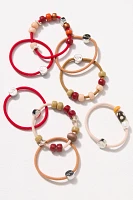 By Lilla Giardino Beaded Hair Ties, Set of 8